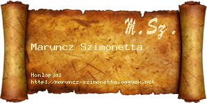 Maruncz Szimonetta névjegykártya